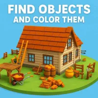 Step into a black-and-white world and bring it to life in Find Objects and Color Them. Let’s play and complete your tasks in the game!